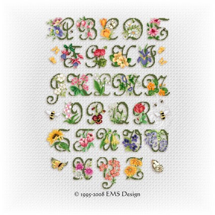 abc embroidery free designs. Free Garden Alphabet