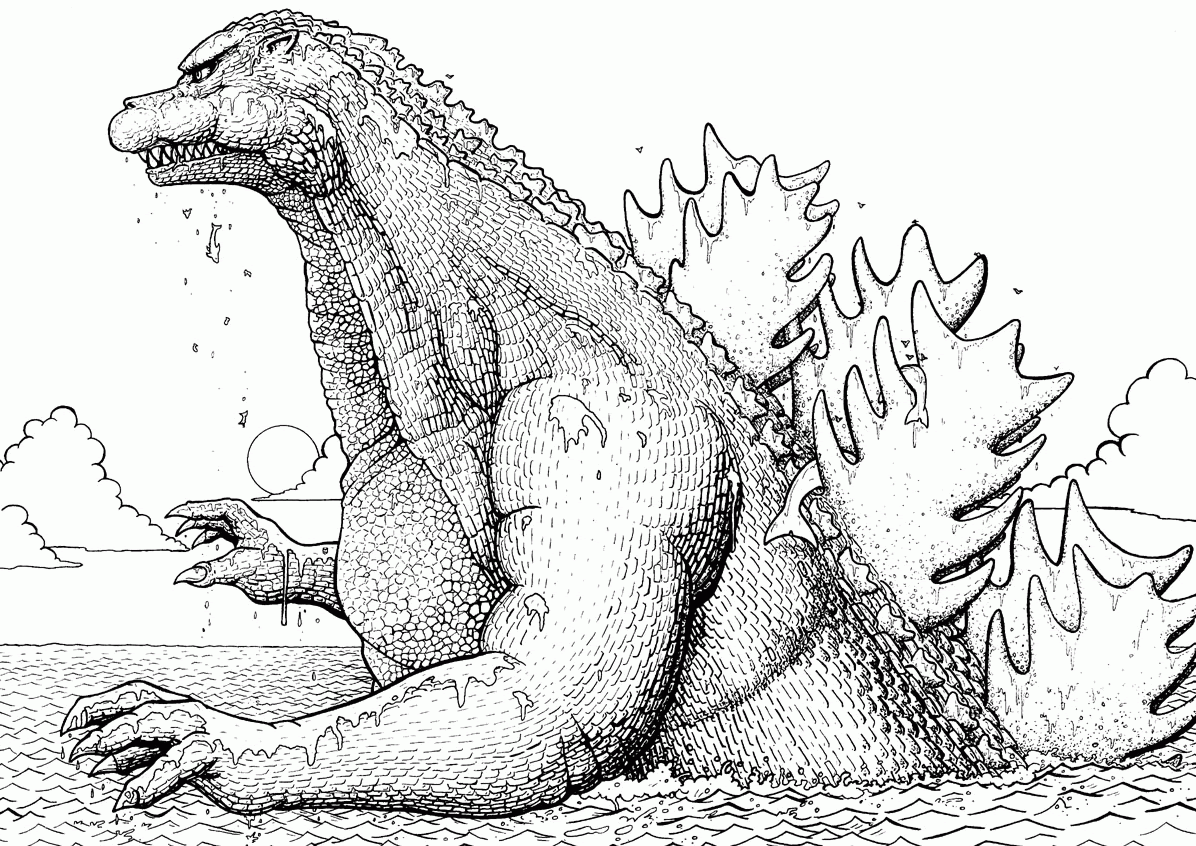 Download Free Godzilla Coloring Page - Coloring Home