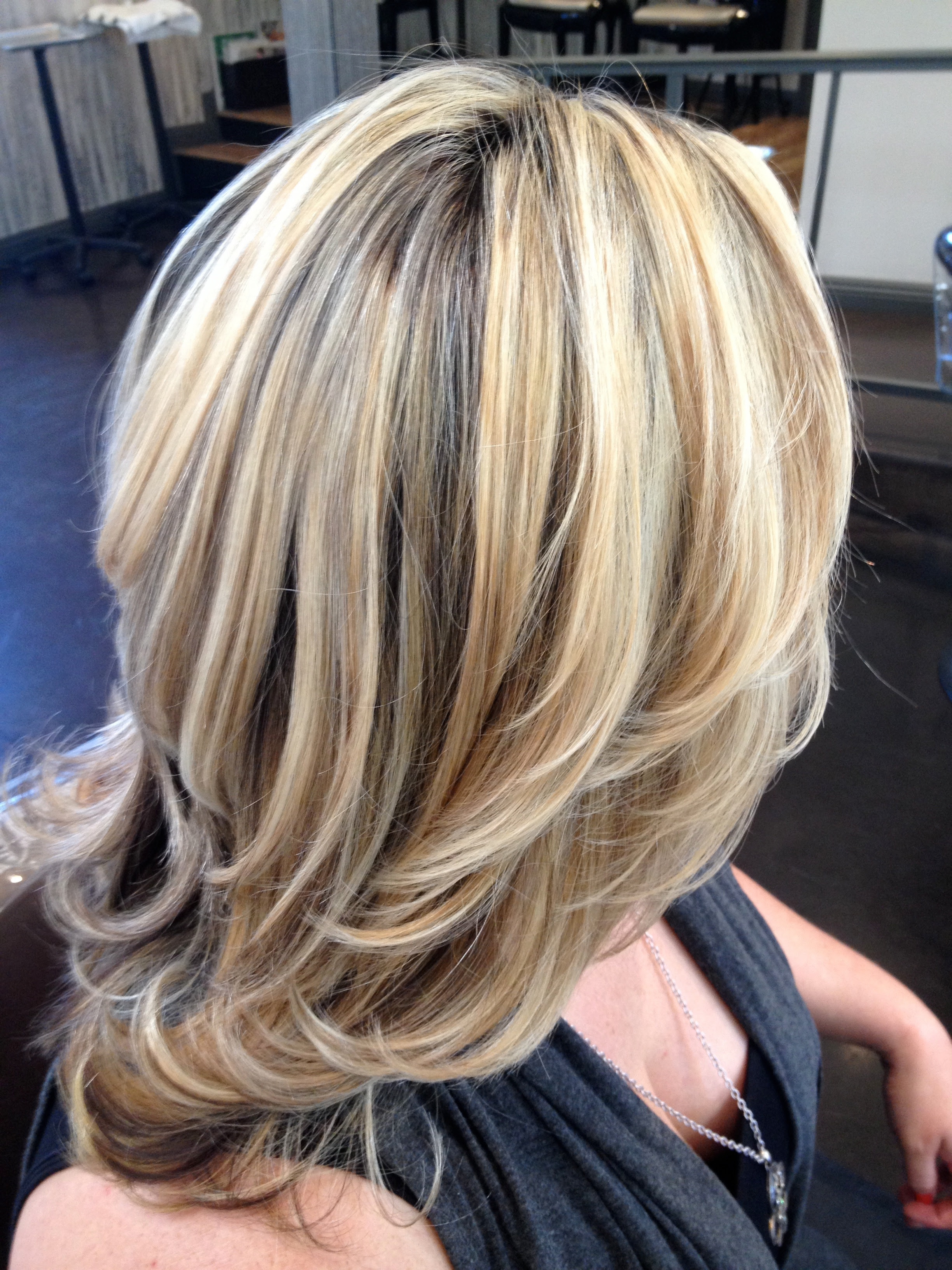 Pictures of blonde hair with gray highlights