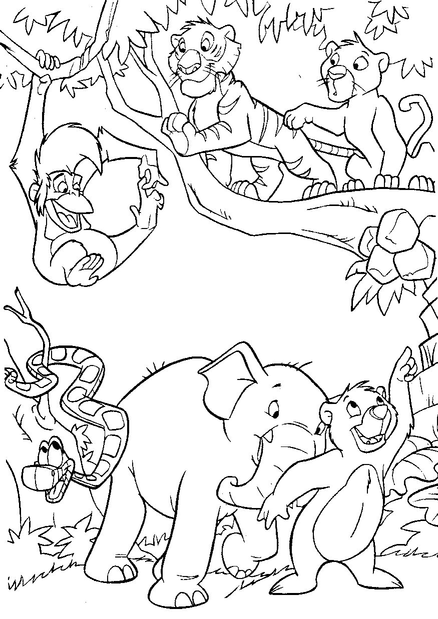 Download Jungle animal coloring pages to download and print for free