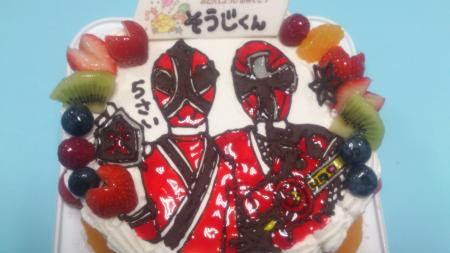 館山市 ピース製菓のお菓子便り ニンニンジャー シンケンジャーのケーキ
