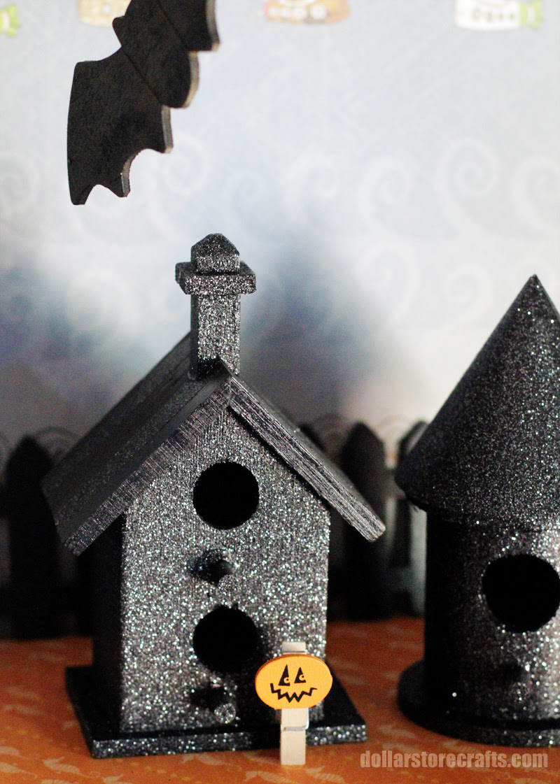 Make a Haunted Birdhouse Village » Dollar Store Crafts