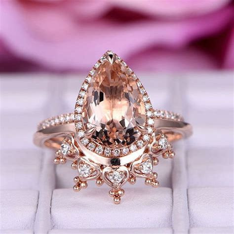 However, i feel you must know: Rose Gold Big Pear Shaped Natural Pink Morganite Diamond