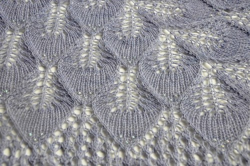 Frozen Leaves shawl finished
