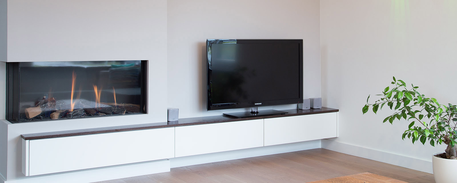 TV meubel in muur verdiept CVH Design Maatinterieur 