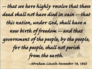 GettysburgAddressLincolnGovernment