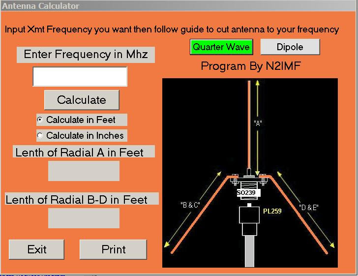 DIPOLE AND INVERTED V VEE DESIGN AND CALCULATOR