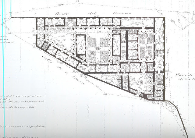 Plano de la Fonda de la Caridad de Ibáñez Ibero en 1881