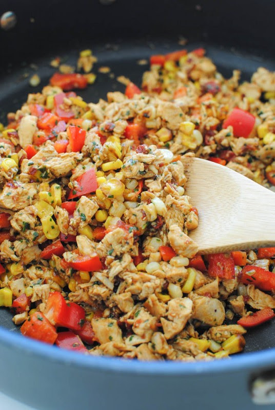 Chipotle Chicken Lettuce Wraps / Bev Cooks