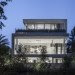 Concrete Cut House, Tel-Aviv, Israel, Pitsou Kedem Architects, concrete, daylit spaces, glass facade, chandelier, swimming pool, family home