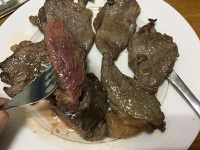 Bassingかわら版blog 猪肉のステーキ