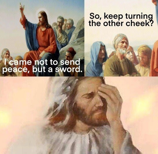 Evil Is Not A Simple Insult To Which We Turn The Other Cheek Meme By Messyhead Memedroid
