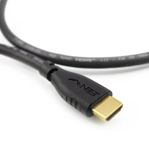 Neet® FLX - 1m câble HDMI - Haute vitesse avec ethernet - 3D - (HDMI 1.4a version 15,2 Gbps) - Quadruple Blindé / Tressé - Ultra flexible (Gamme FLX) - Signal HD Video Haute Performance 1080p jusqu' à 4k (4096p) ultra haute resolutions - Noir