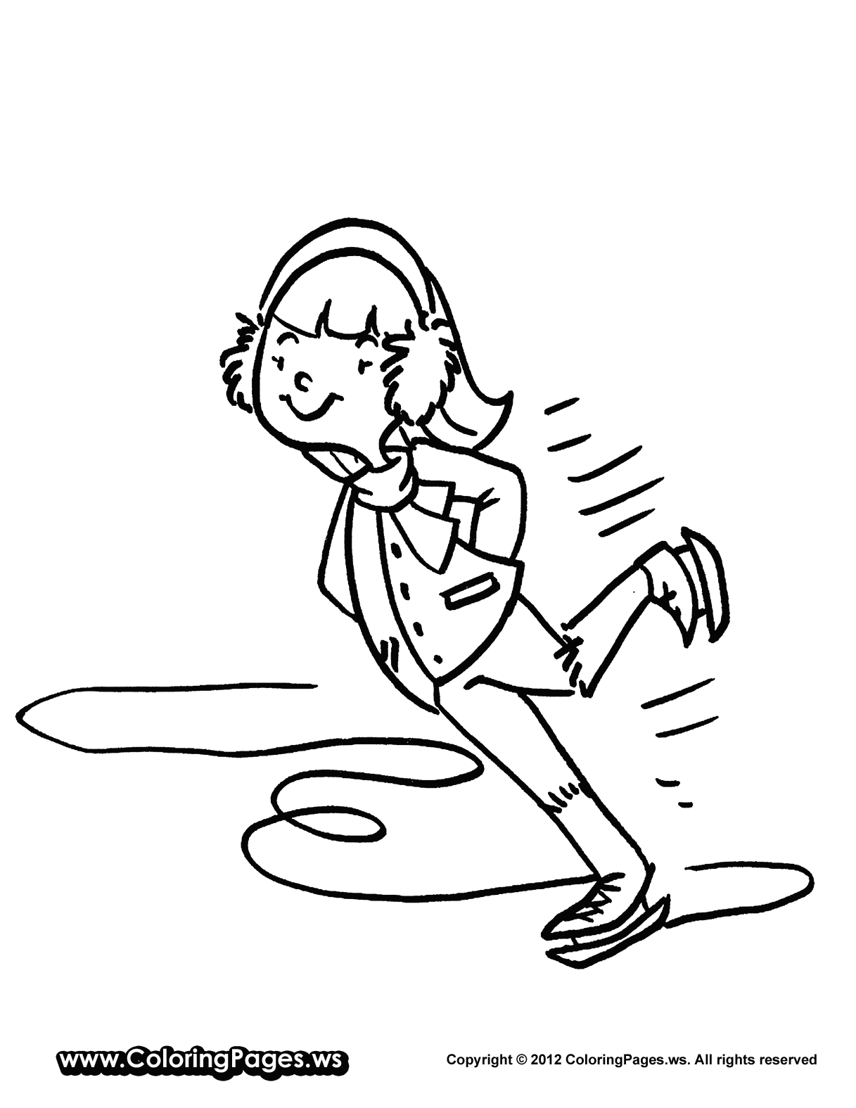 Ice skating coloring pages