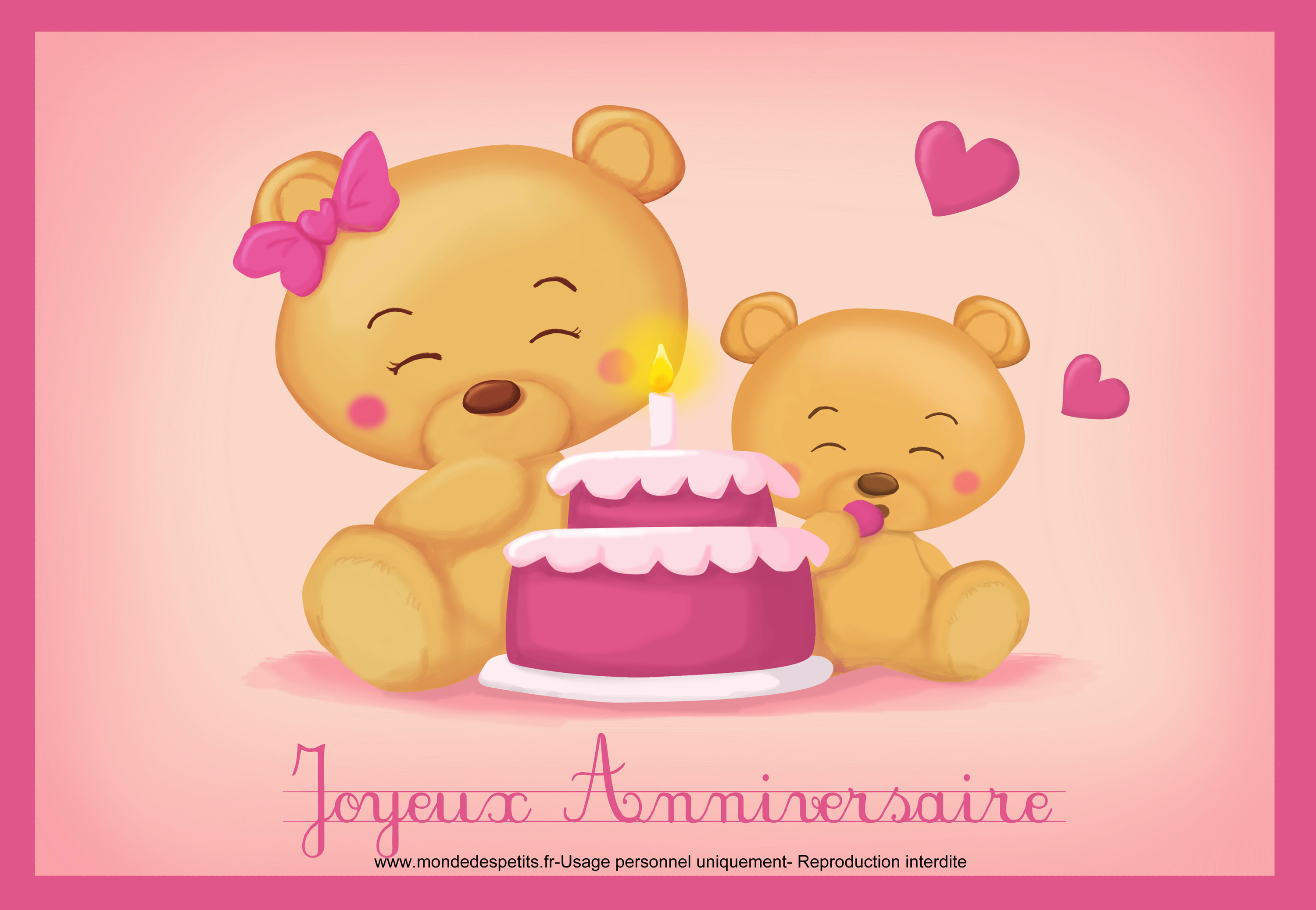 Carte D Anniversaire Nounours Zeeep Web