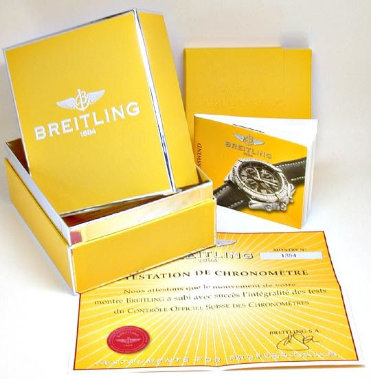 Original-Foto 6, BREITLING CROSSWIND CHRONOMETER, GELBGOLD GEPRÜFT NEUZ.