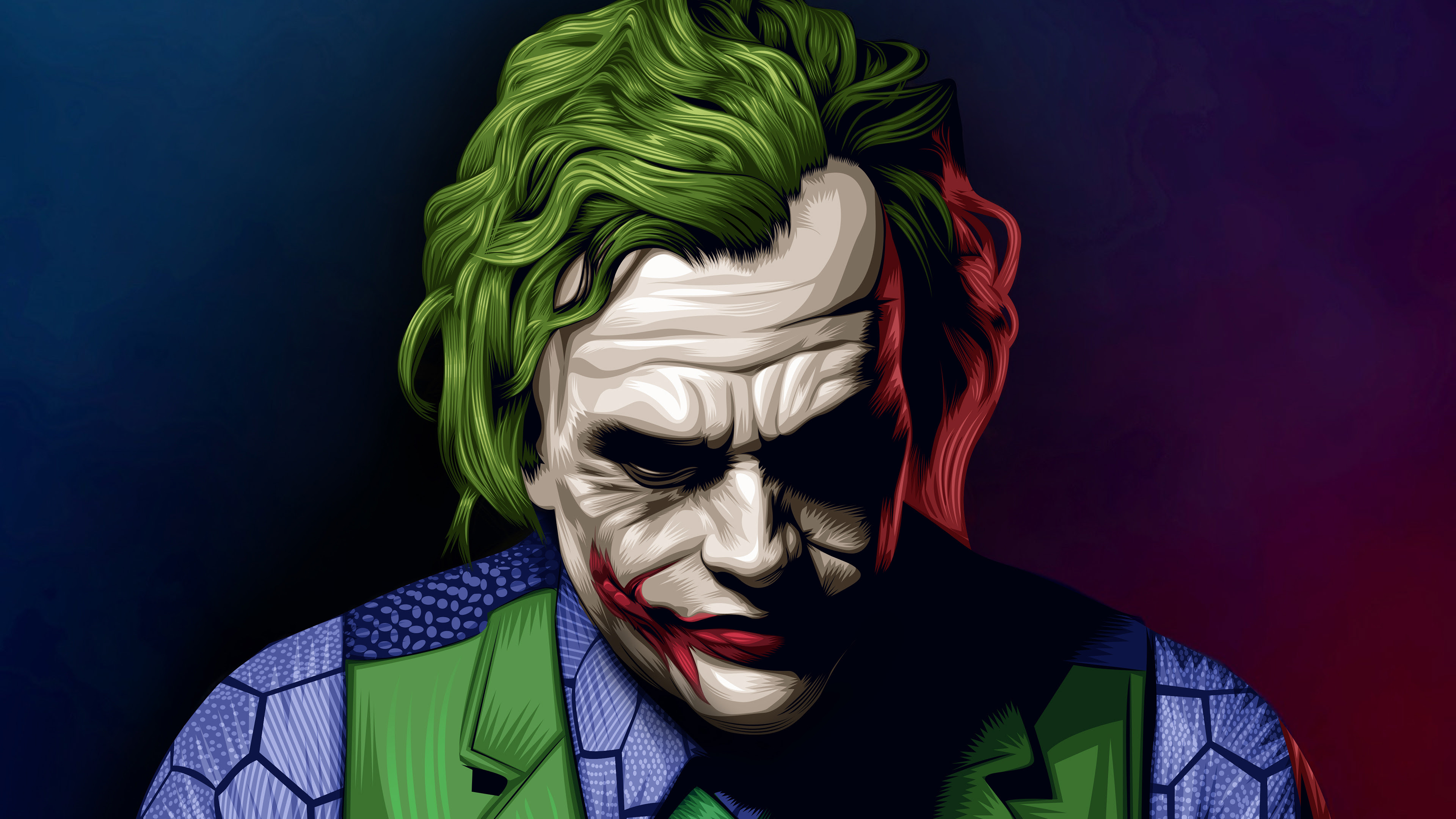 Joker Heath Ledger Illustration Hd Superheroes 4k