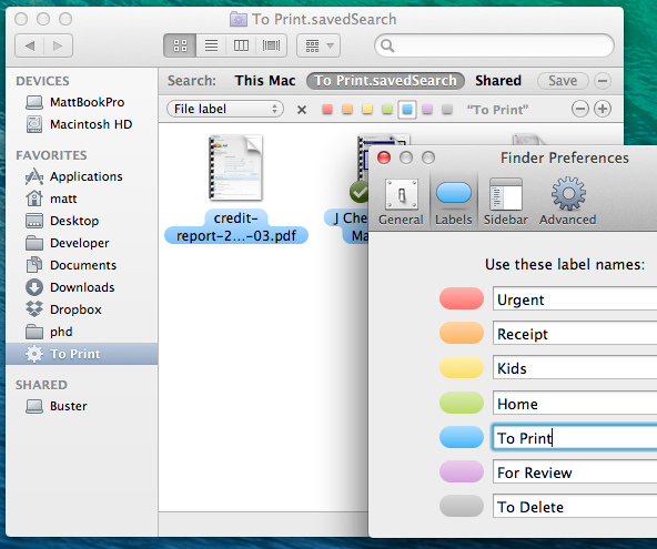 Using Finder labels for tagging files and automating actions ...