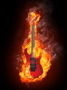 guitar screensavers  wallpaper guitar  fire