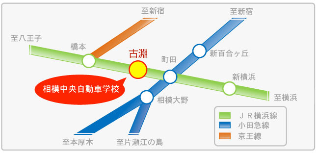 学校の場所 相模原の相模中央自動車学校 公式ページ