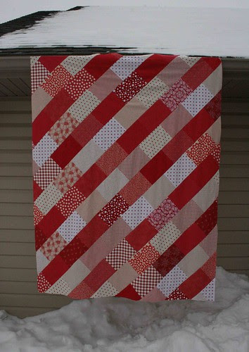 candy cane quilt top