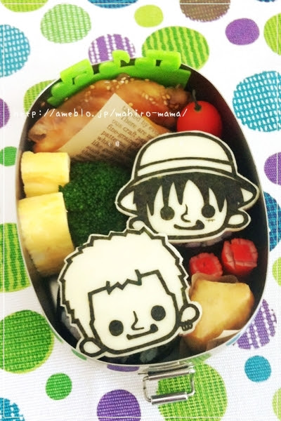 キャラ弁 ルフィー ゾロ海苔切り パパ弁とサッカー試合 Momo S Obentou キャラ弁 Powered By ライブドアブログ