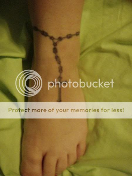 Michael Jackson Anklet tattoo