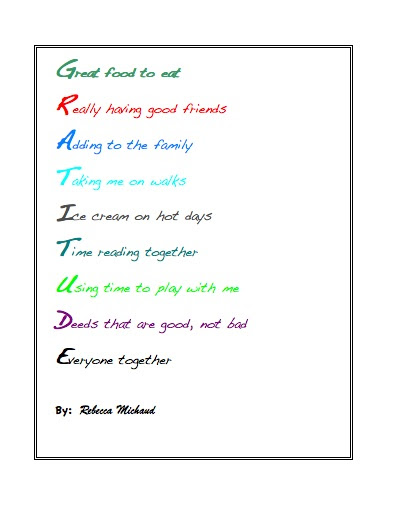 acrostic poems for names