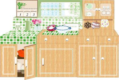イラスト タイルキッチン イラストから綴る日記