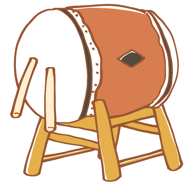 和太鼓のイラスト かわいいフリー素材が無料のイラストレイン