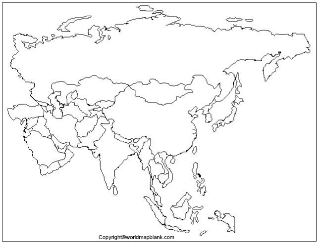 Blank Map Of Asia Printable