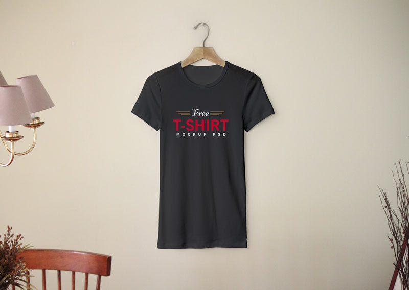 Download Free Blank Half Sleeves T-Shirt Mockup PSD Template ...