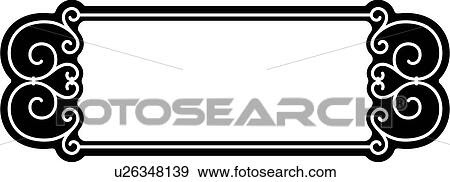 Download Clip Art of , blank, border, fancy, frame, rectangle, sign ...
