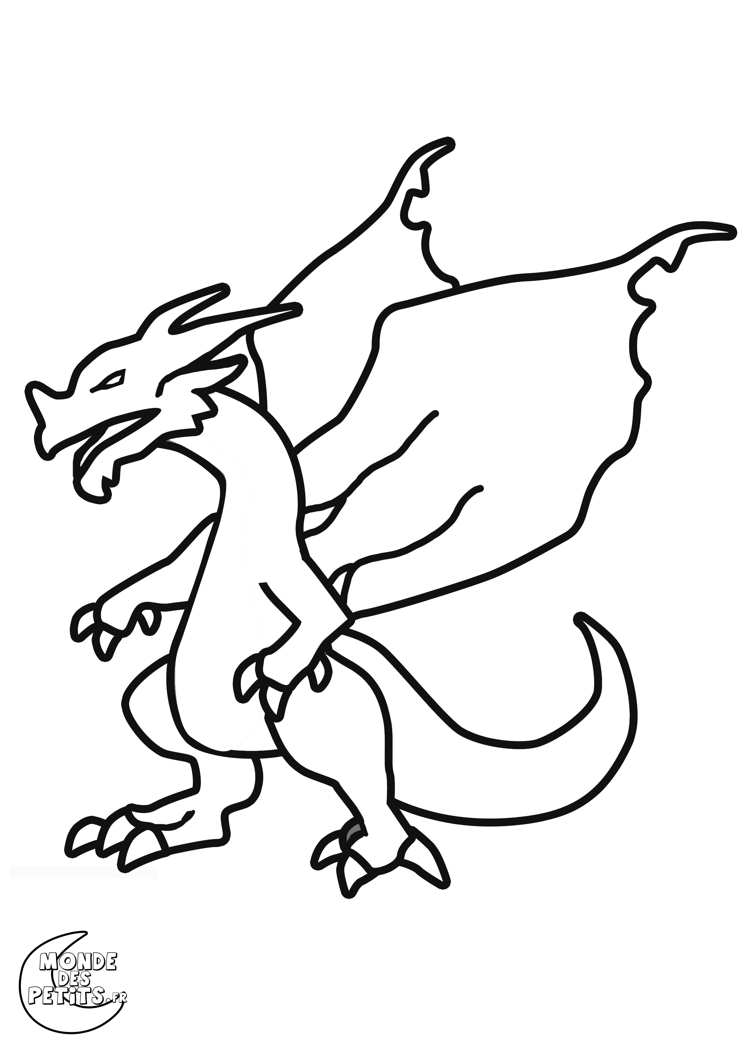 Dessin gratuit dragon a imprimer et colorier