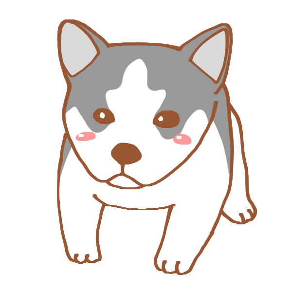 ハスキーのイラスト かわいいフリー素材が無料のイラストレイン