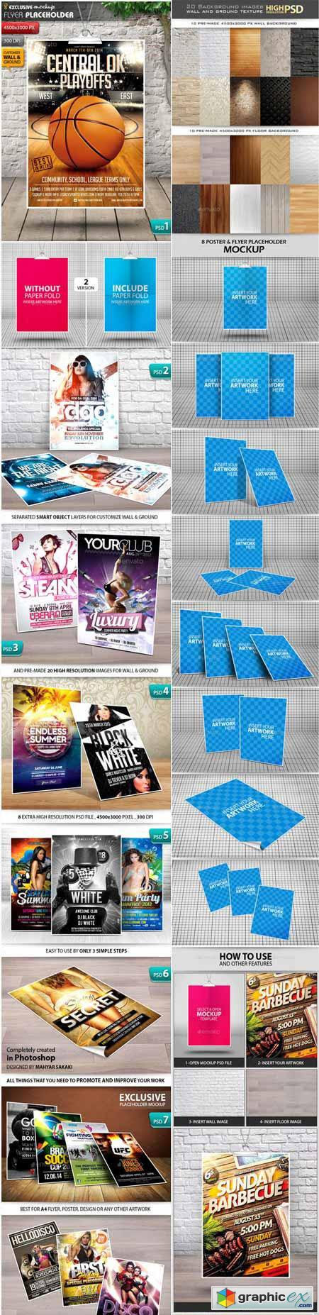 Download Exclusive A4 Flyer Poster Mockup V1 0 Free Download Vector Stock Image Photoshop Icon