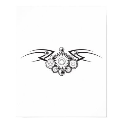 Aztec Flower Tattoo Design Posters by doonidesigns