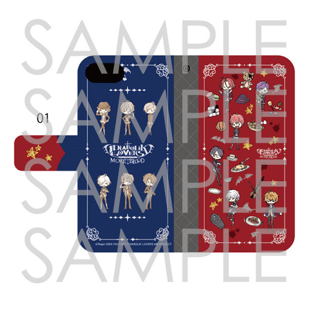 手帳型スマホケース Iphone6 6s 7 8兼用 アニメ Diabolik Lovers More Blood 01 逆巻 グラフアートデザイン 乙女向け通販サイト Skit Dolce