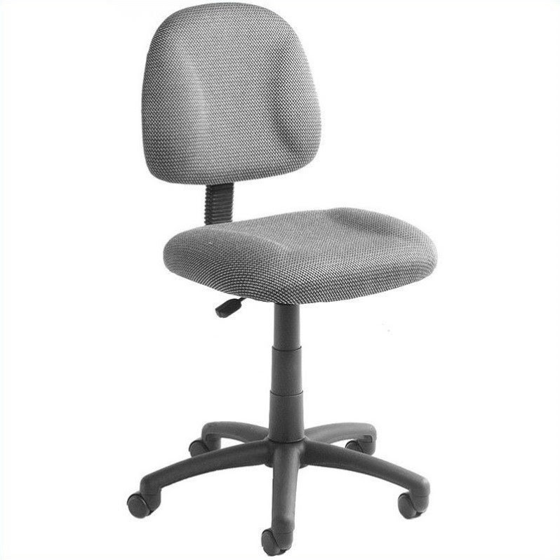 Boss Office Products Adjustable DX Fabric Posture Office Chair in Gray
