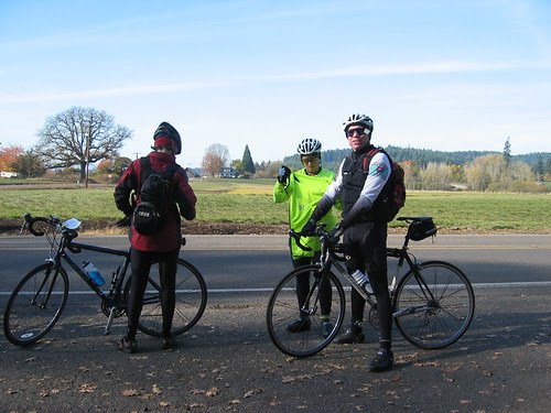 Diane, Amy, and Jason at the corner of Mountaindale