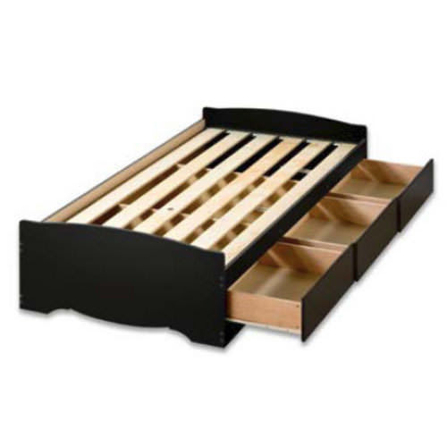 Twin XL Platform Storage Bed (3 drawers) by Prepac