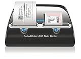 DYMO Label Writer 450 Twin Turbo label printer, 71 Labels Per Minute, Black/Silver (1752266)