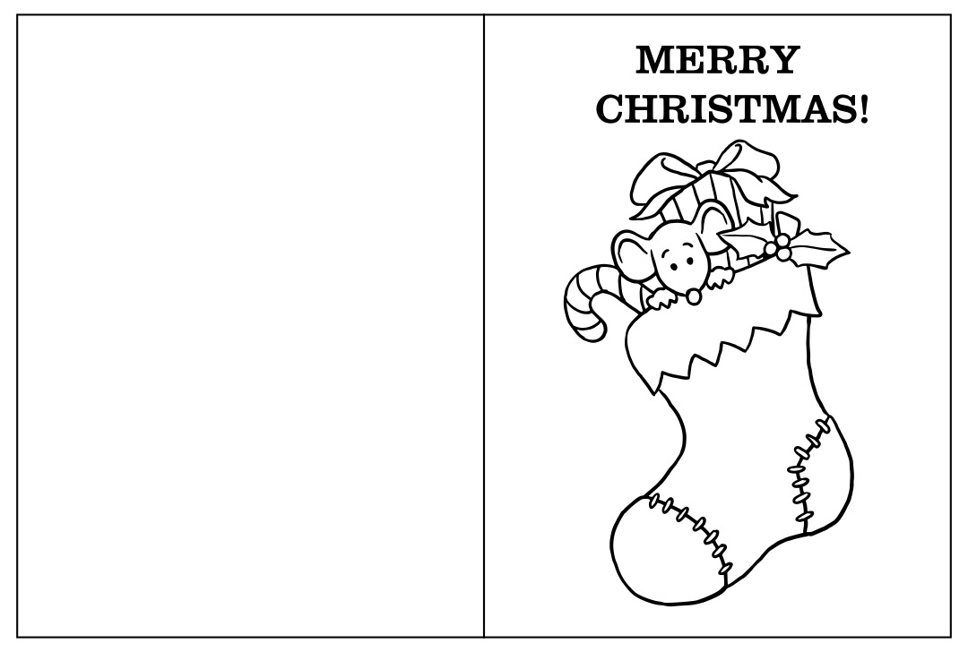 7 Best Images of Printable Foldable Coloring Christmas Cards  Free Printable Christmas Coloring 