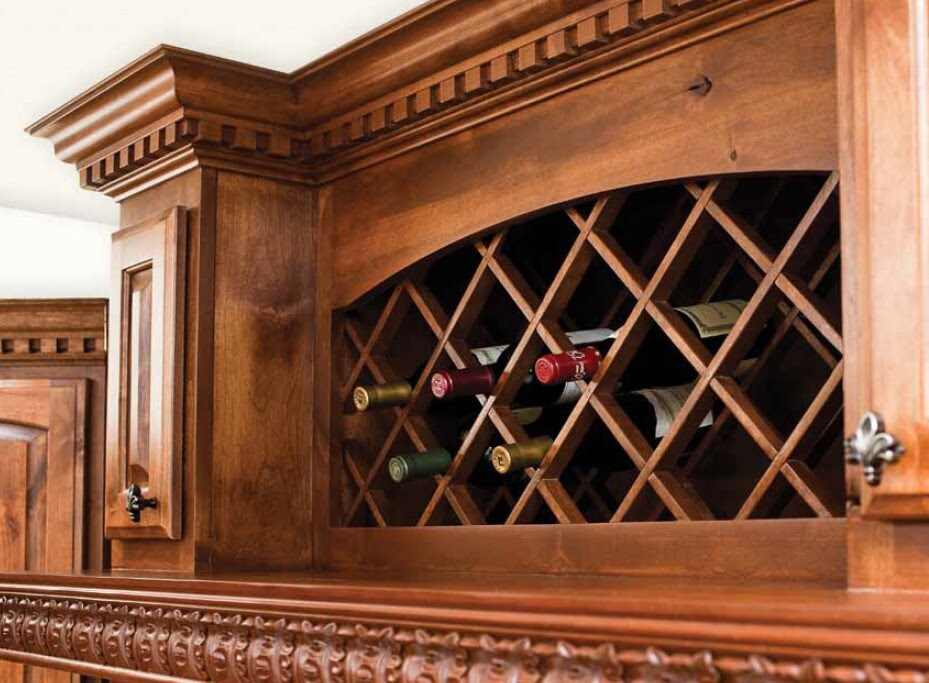 Wood Lattice Wine Rack