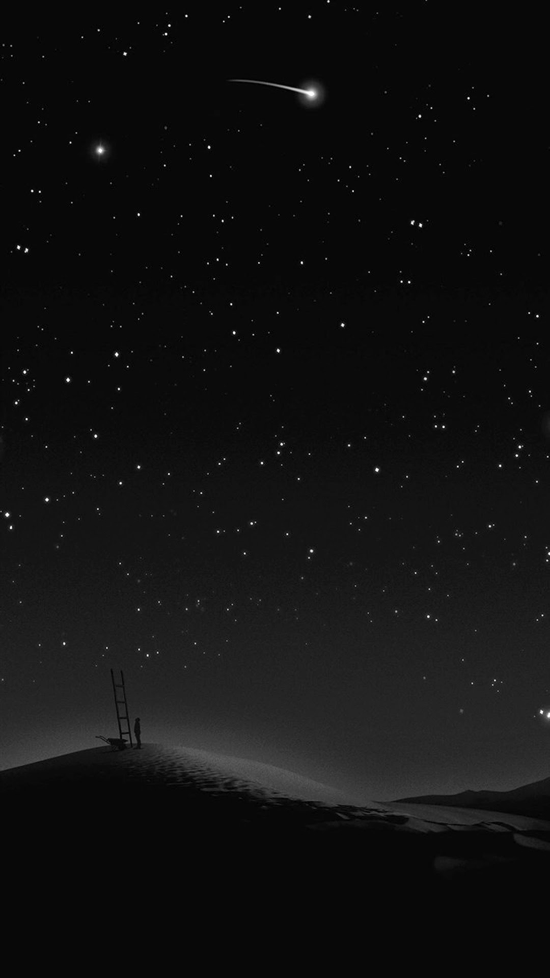 黑白壁纸高清星空 万图壁纸网