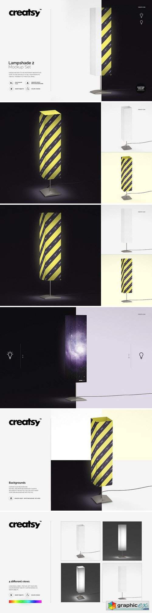 Download Lampshade 2 Mockup Set » Free Download Vector Stock Image Photoshop Icon