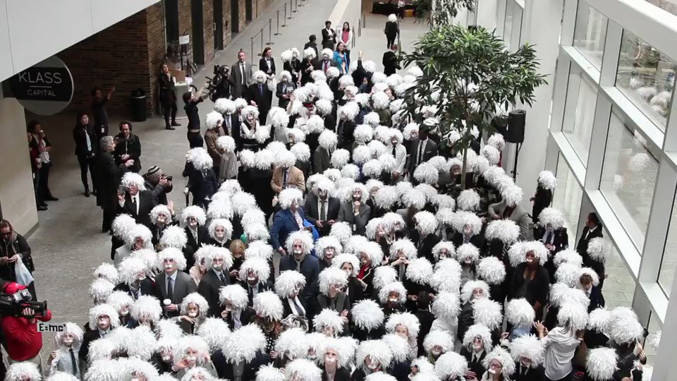 Image result for World record set in Toronto for largest crowd dressed as Albert Einstein