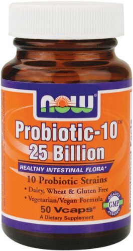 NOW Foods Probiotic-10 25 Billion, 50 Vcaps