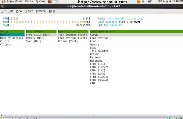 Htop Process Viewer Meter