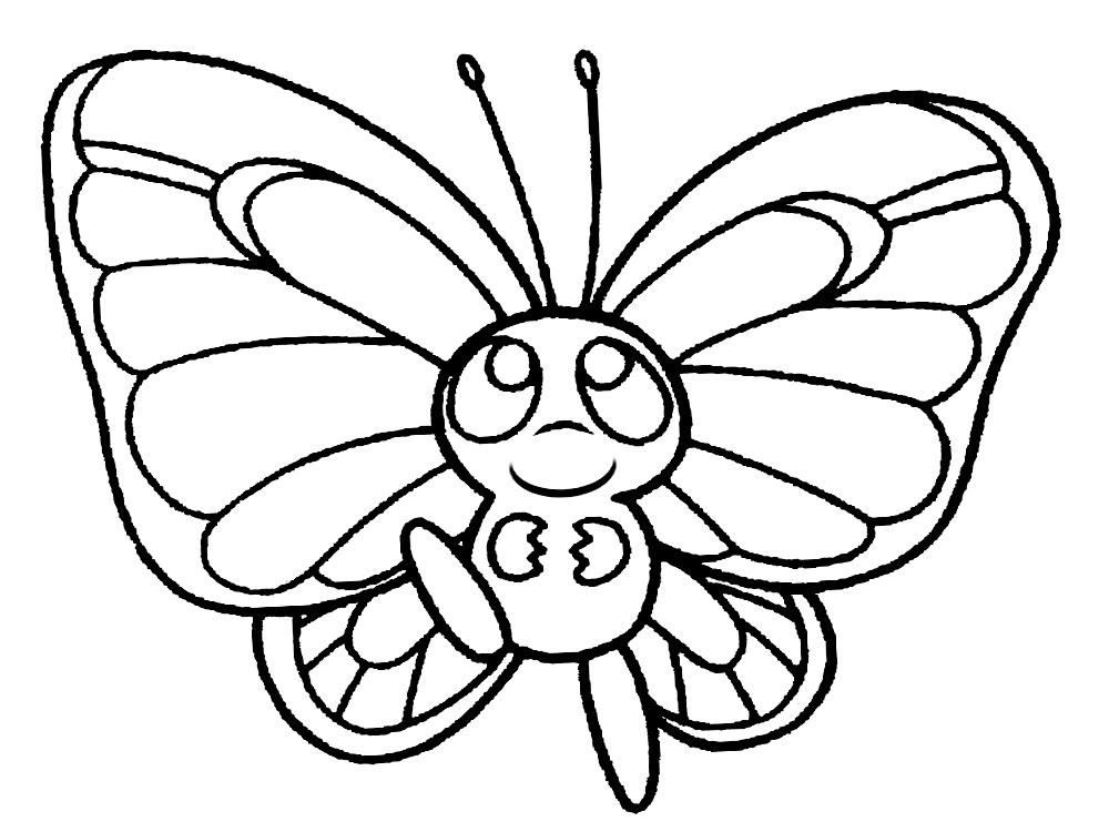 Download Butterfly coloring pages for kids